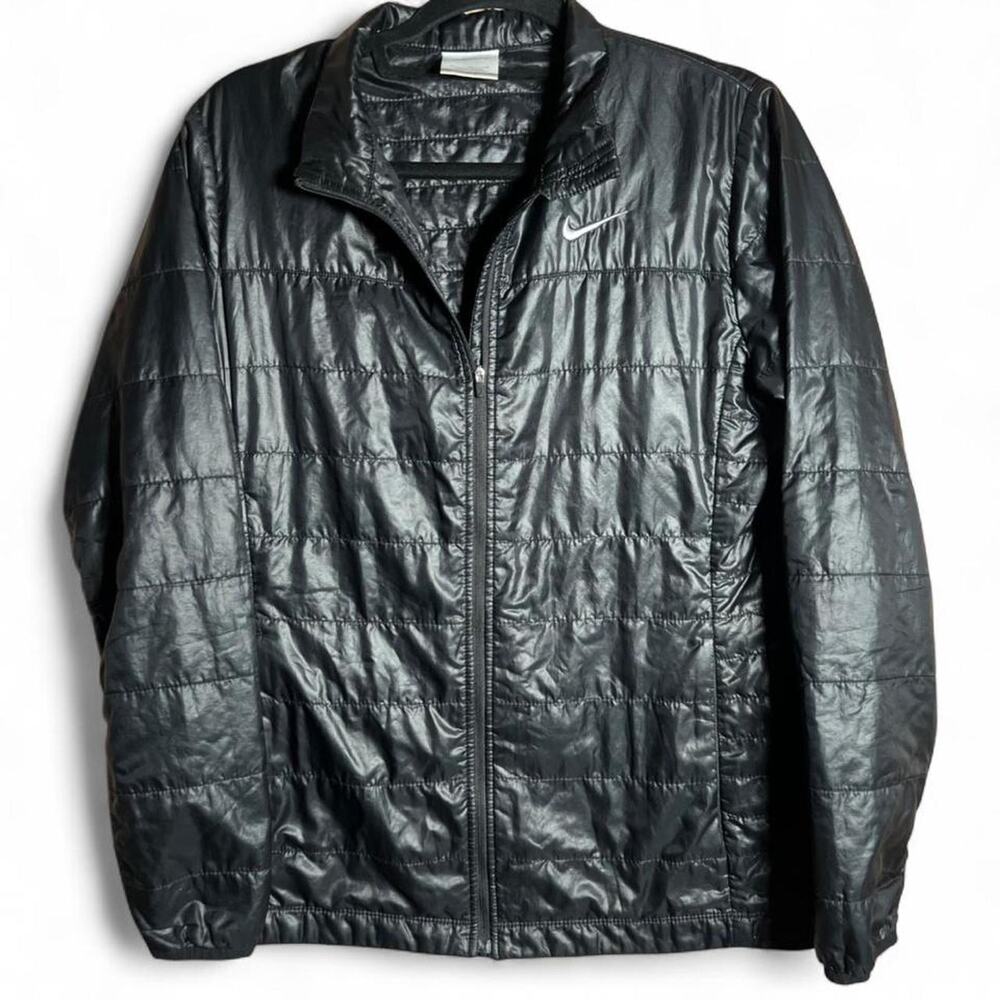 Nike Golf Black Quilted Thin Puffer Style Jacket Full Zip Women’s Size Large